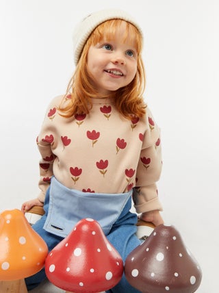 Camisola polar com padrão