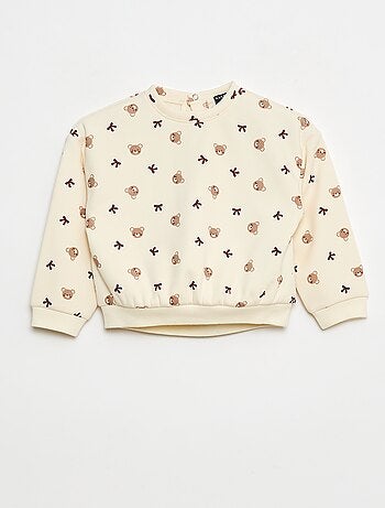 Camisola polar com padrão