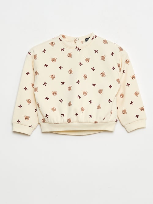 Camisola polar com padrão - Kiabi