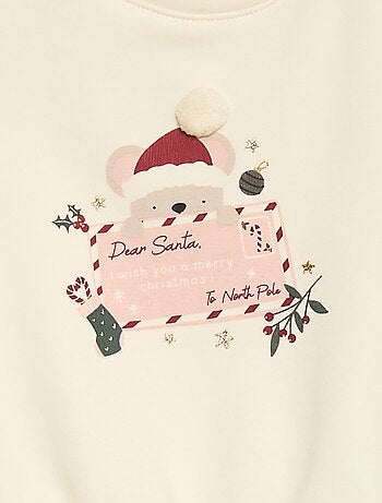 Camisola polar com padrão de Natal