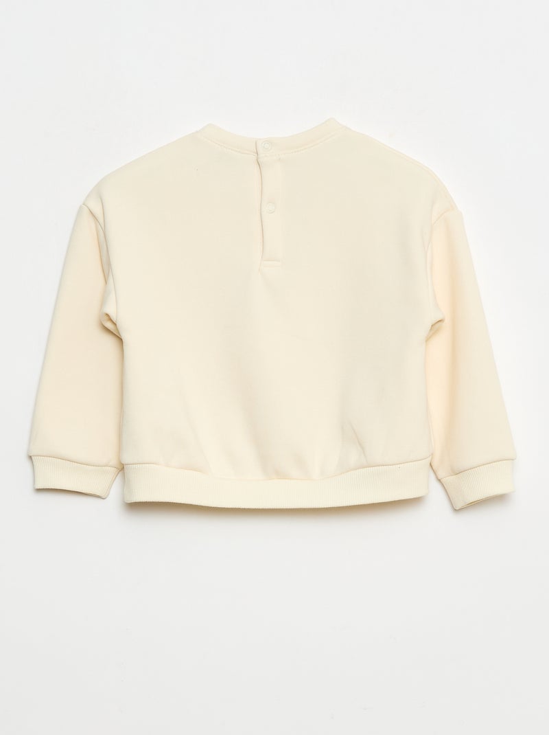 Camisola polar com padrão de Natal Branco - Kiabi