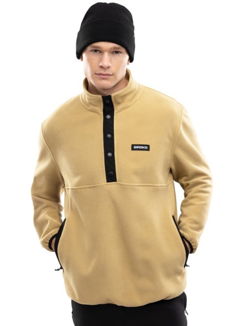 Camisola polar grossa com meio fecho para homem - Kiabi