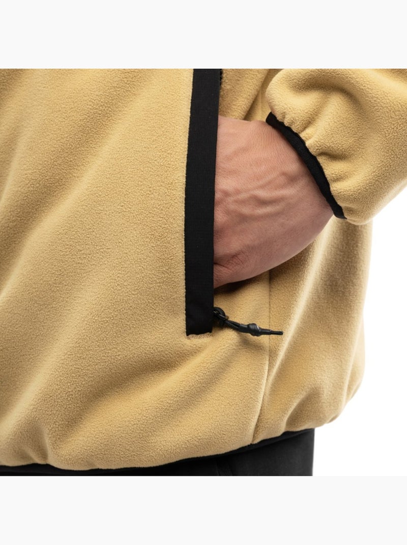Camisola polar grossa com meio fecho para homem Bege - Kiabi
