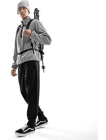 Camisola polar grossa com meio fecho para homem