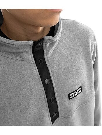 Camisola polar grossa com meio fecho para homem
