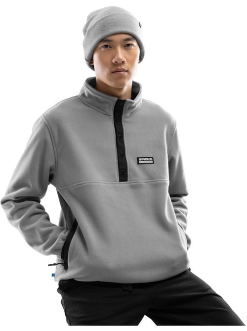 Camisola polar grossa com meio fecho para homem - Kiabi