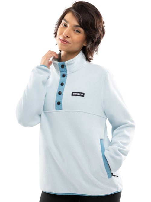 Camisola polar grossa com meio fecho para mulher - Kiabi