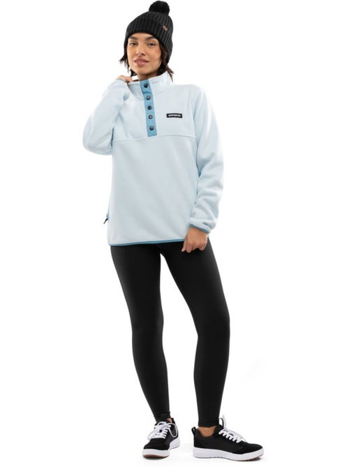 Camisola polar grossa com meio fecho para mulher - Kiabi