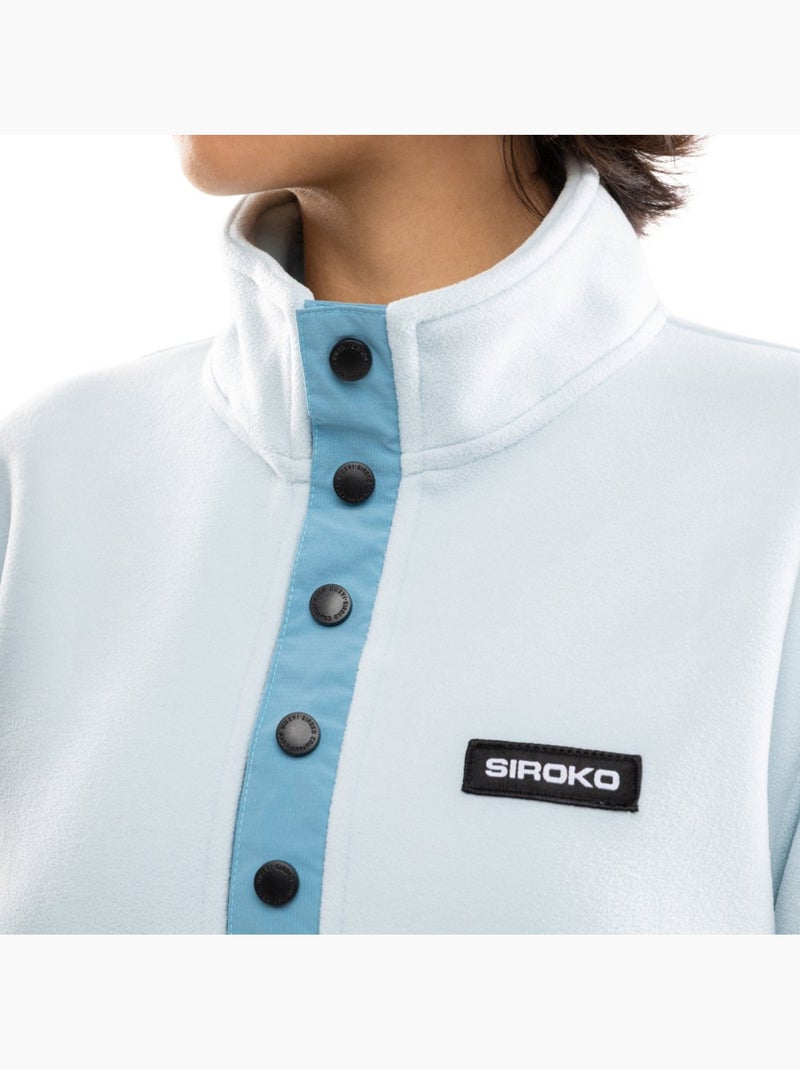 Camisola polar grossa com meio fecho para mulher Azul - Kiabi