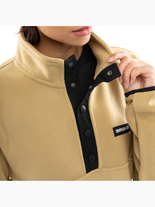 Camisola polar grossa com meio fecho para mulher - Kiabi