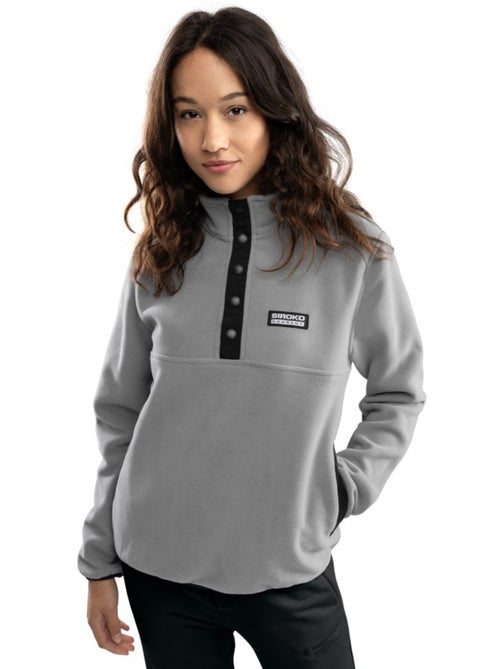 Camisola polar grossa com meio fecho para mulher - Kiabi