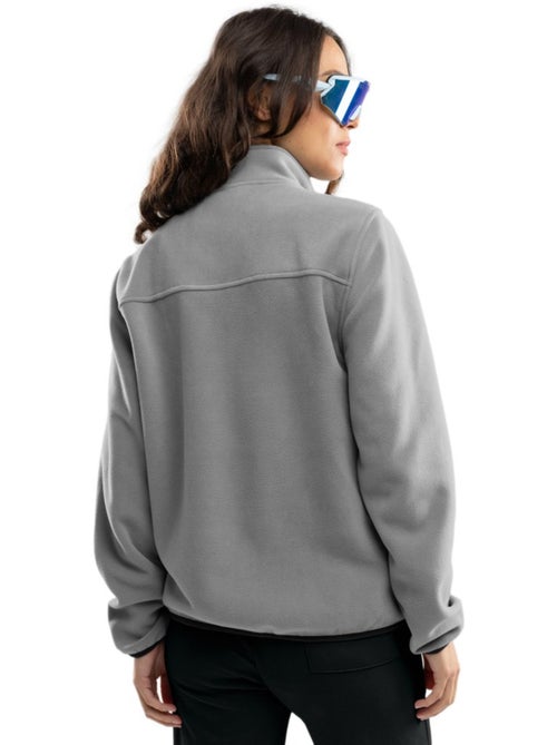 Camisola polar grossa com meio fecho para mulher - Kiabi