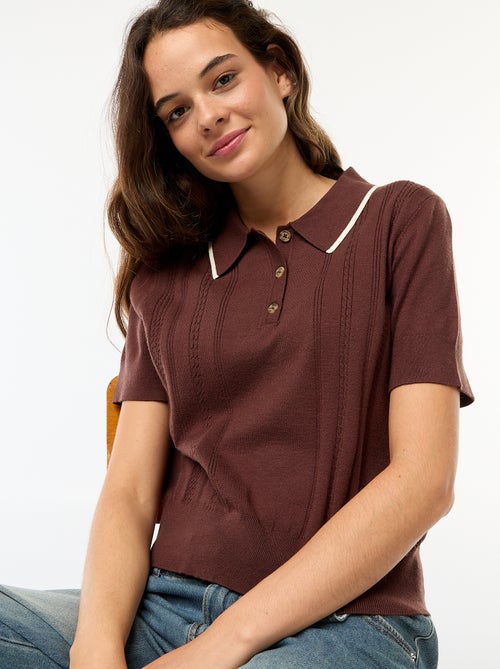Camisola polo em malha - Kiabi
