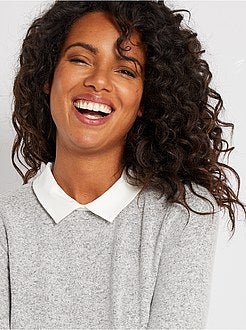 Camisola pré-mamã colarinho de camisa - Kiabi