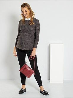 Camisola pré-mamã colarinho de camisa - Kiabi