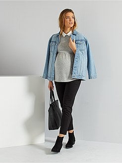 Camisola pré-mamã colarinho de camisa - Kiabi