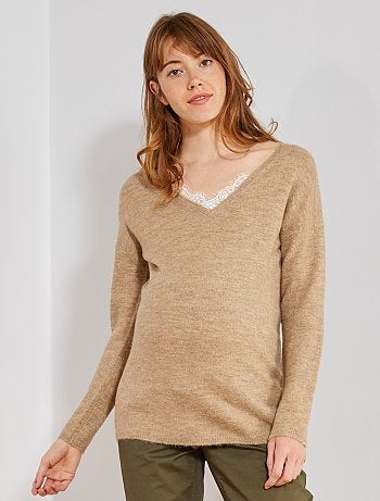 Camisola pré-mamã com renda - Kiabi