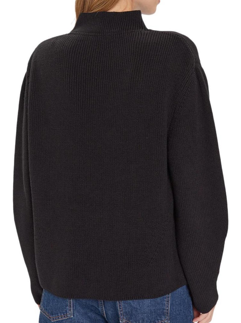 Camisola Preta de Gola Alta Tommy Hilfiger para Mulher Tjw Mockneck Badge S Preto - Kiabi