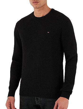 Camisola Preta de Homem Tommy Hilfiger Pima MW0MW40449