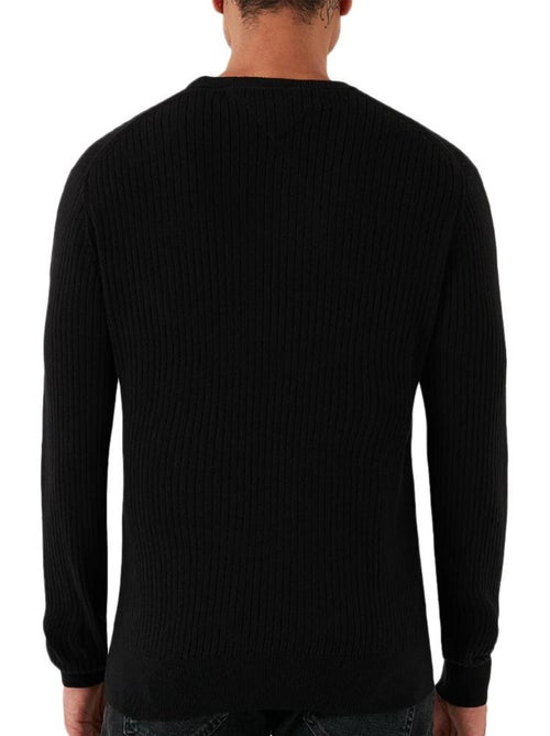 Camisola Preta de Homem Tommy Hilfiger Pima MW0MW40449 - Kiabi Camisola Preta de Homem Tommy Hilfiger Pima MW0MW40449 - Kiabi