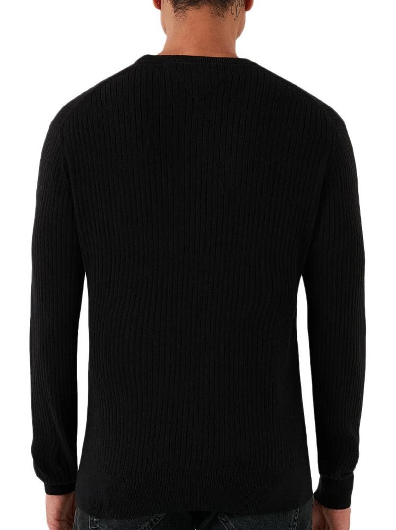 Camisola Preta de Homem Tommy Hilfiger Pima MW0MW40449 Preto - Kiabi
