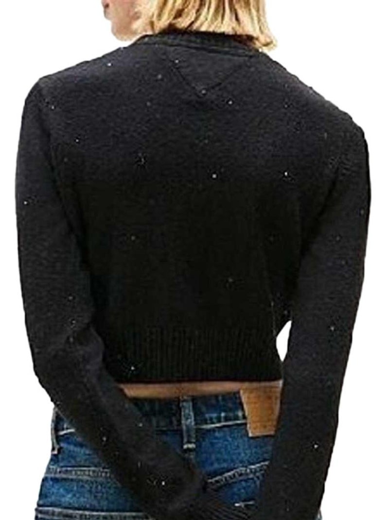 Camisola Preta de Mulher Tommy Hilfiger Tjw Sparkle Flag Preto - Kiabi