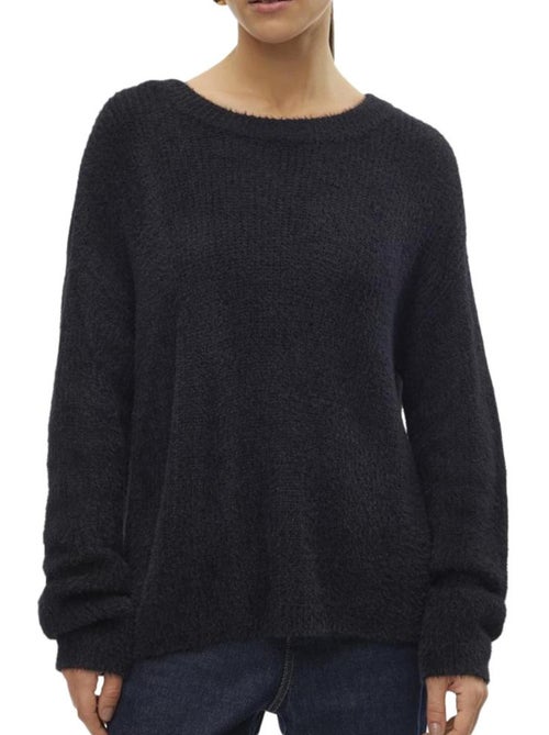 Camisola Preta de Mulher Vero Moda com Mangas Abufaradas - Kiabi