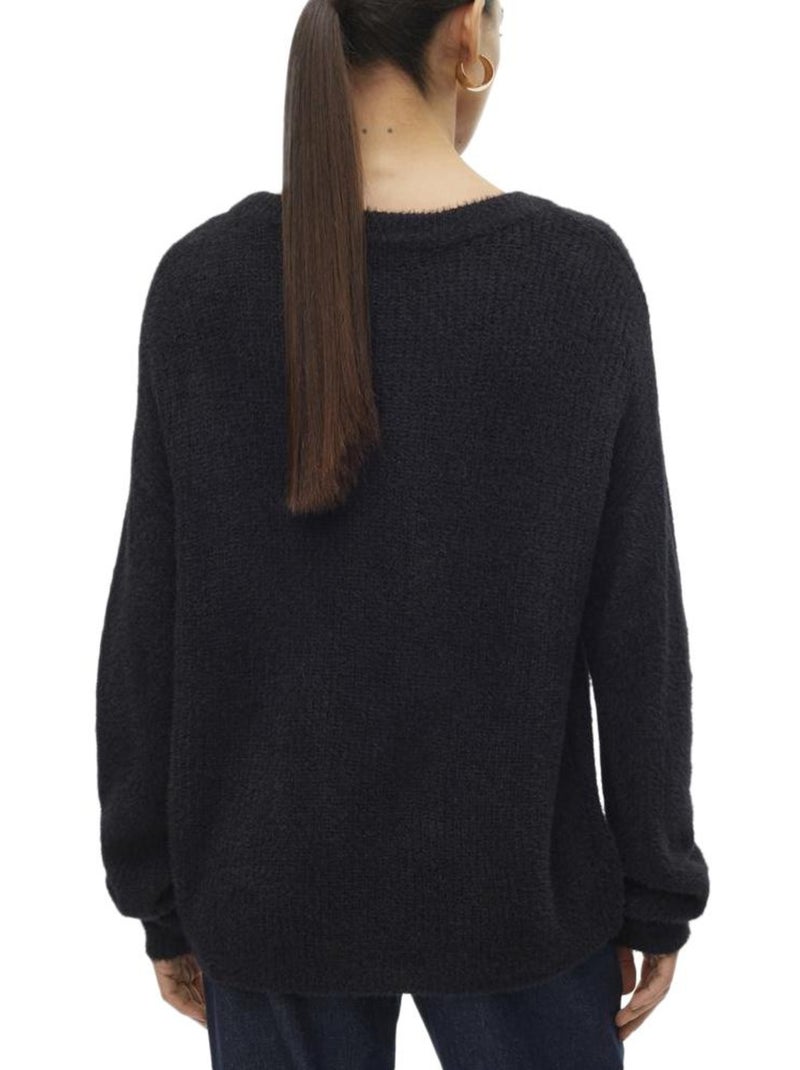Camisola Preta de Mulher Vero Moda com Mangas Abufaradas Preto - Kiabi