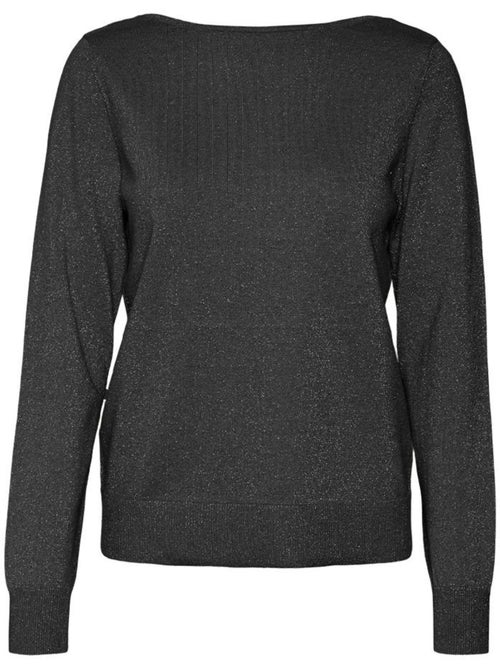 Camisola Preta de Mulher Vero Moda Happyglitter - Kiabi Camisola Preta de Mulher Vero Moda Happyglitter - Kiabi