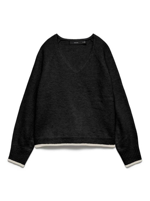Camisola Preta de Mulher Vero Moda Maquarius Raglan - Kiabi