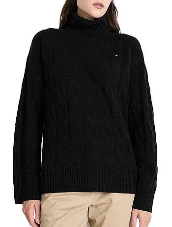 Camisola Preta Tommy Hilfiger Soft para Mulher