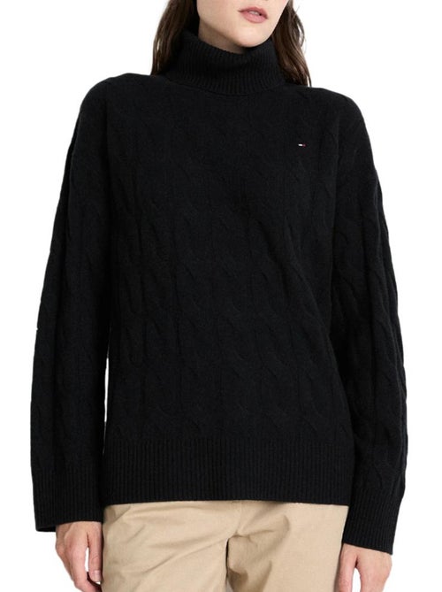 Camisola Preta Tommy Hilfiger Soft para Mulher - Kiabi Camisola Preta Tommy Hilfiger Soft para Mulher - Kiabi