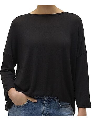 Camisola vero moda brianna preta e branca para mulher