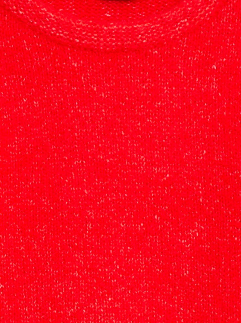 Camisola quente com mangas balão Vermelho - Kiabi