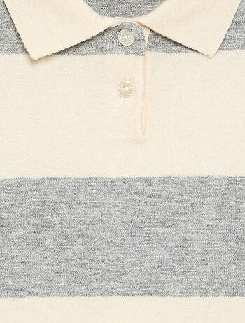 Camisola quente de gola polo