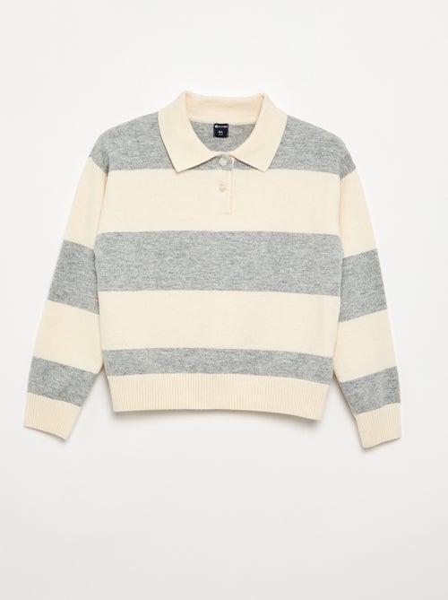 Camisola quente de gola polo - Kiabi