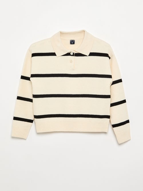 Camisola quente de gola polo - Kiabi