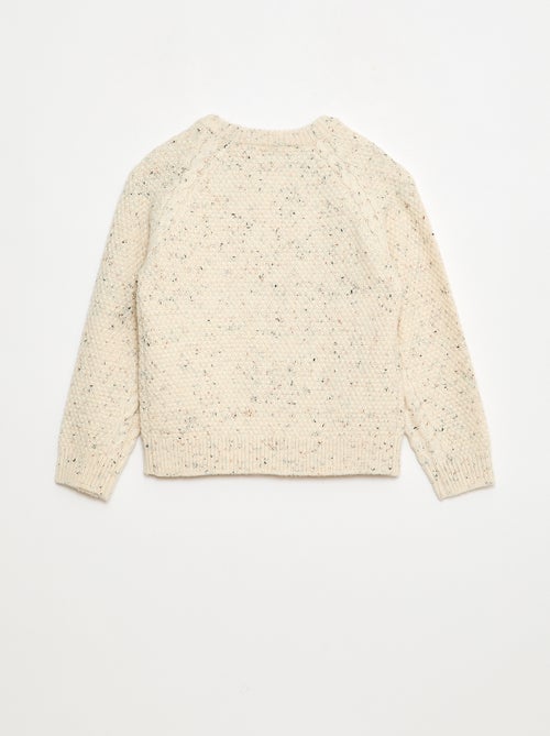 Camisola quente de gola redonda com fantasia - Kiabi