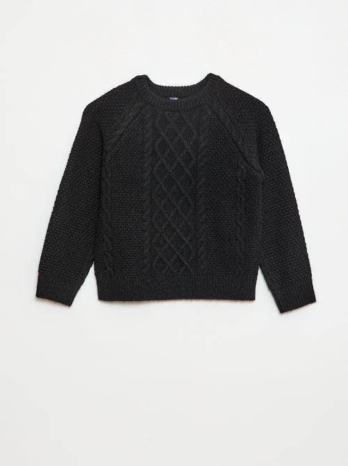 Camisola quente de gola redonda lisa - Kiabi