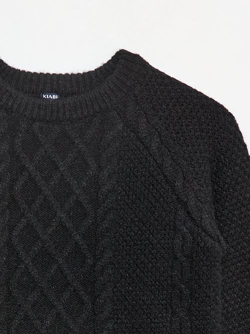 Camisola quente de gola redonda lisa - Kiabi
