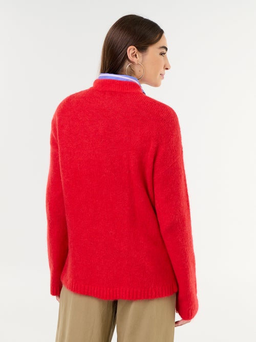 Camisola quente de mohair de gola redonda - Kiabi