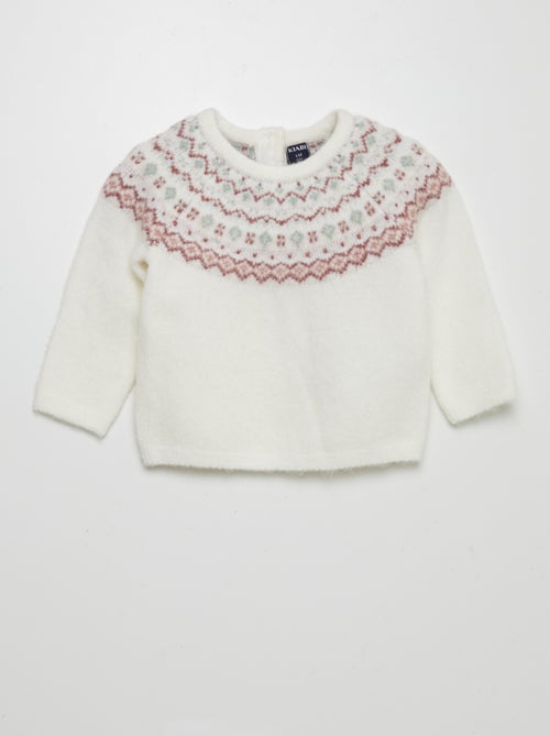 Camisola quente em jacquard - Kiabi