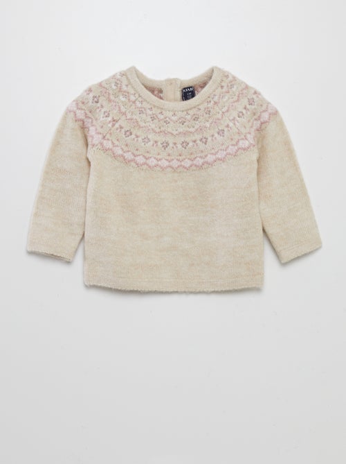 Camisola quente em jacquard - Kiabi