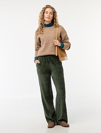 Camisola quente em malha mesclada