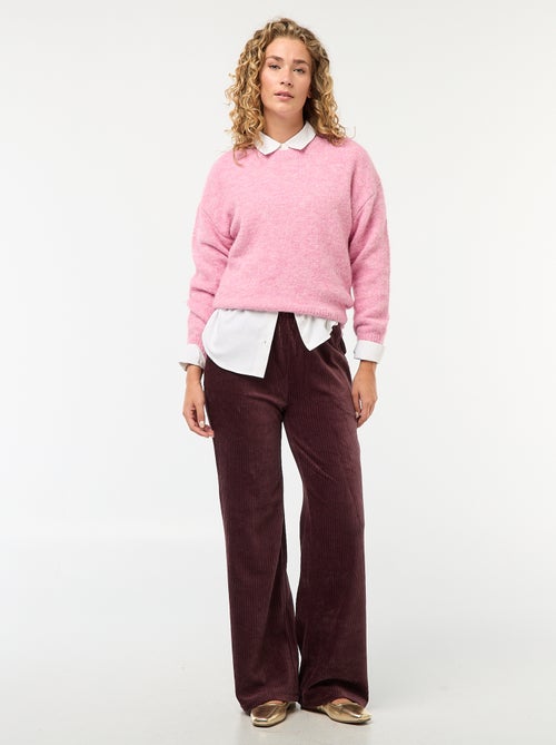 Camisola quente em malha mesclada - Kiabi