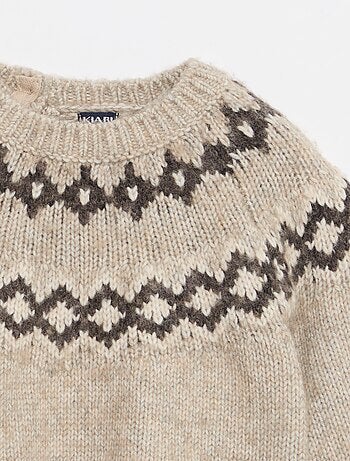Camisola quente jacquard