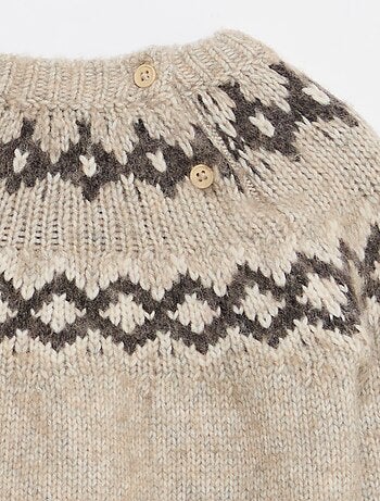 Camisola quente jacquard