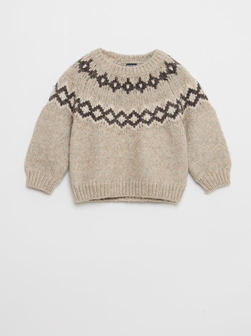 Camisola quente jacquard - Kiabi
