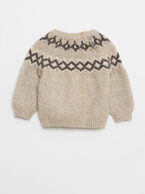 Camisola quente jacquard - Kiabi