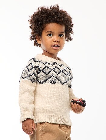 Camisola quente jacquard